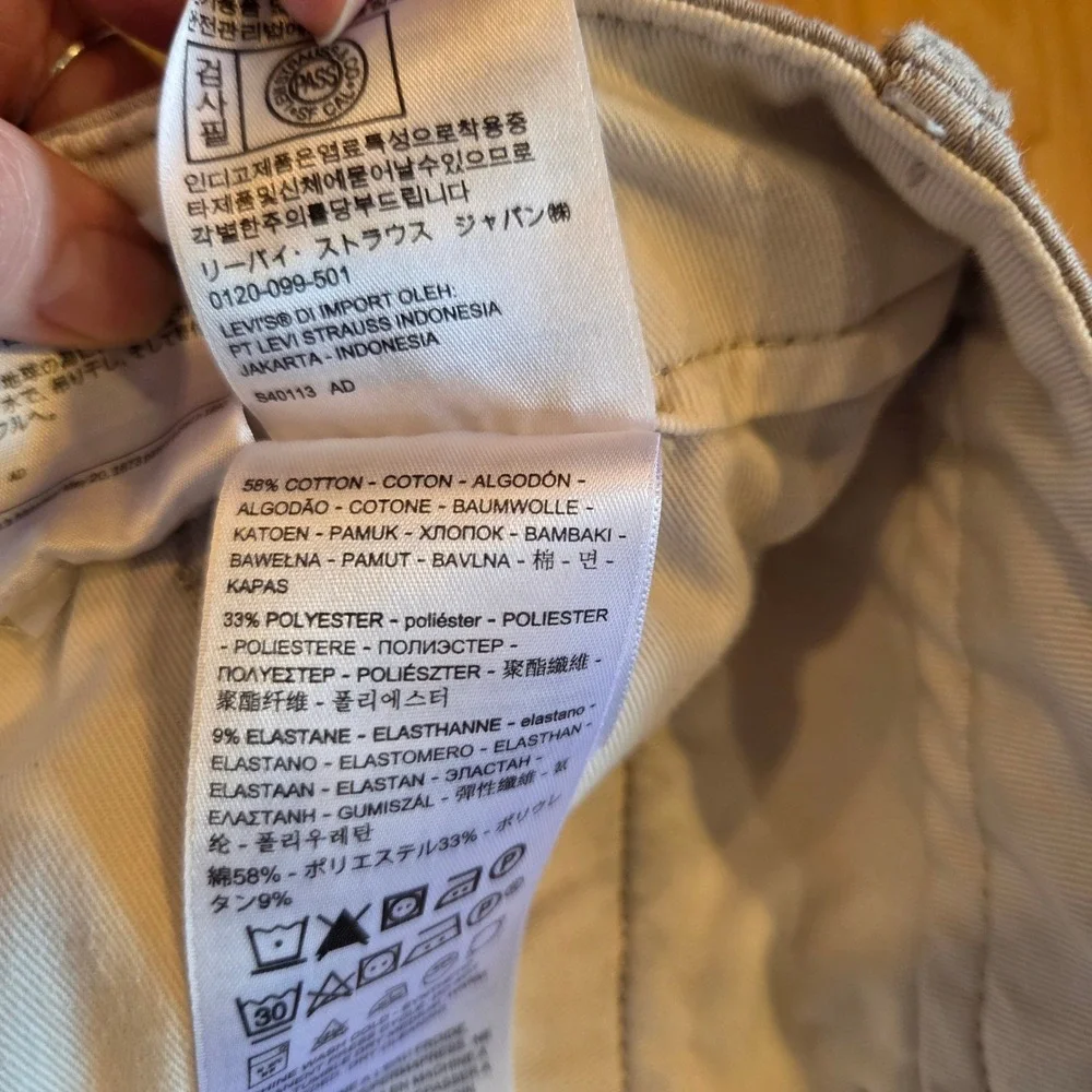 Levi's Mens Perfect 5 Pocket Chinos Pants Cotton Blend‎ Stretch Slim Fit 32x30